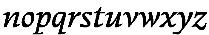 PPWriter MediumItalic Font LOWERCASE