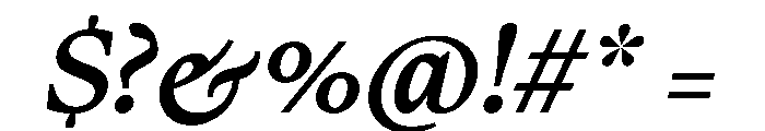 PPWriter SemiboldItalic Instance Font OTHER CHARS