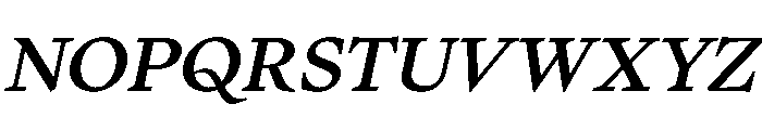 PPWriter SemiboldItalic Instance Font UPPERCASE
