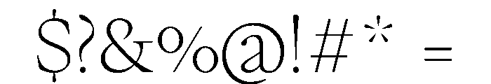 PPWriter Thin Instance Font OTHER CHARS