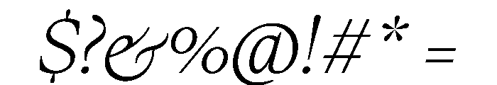 PPWriter UltraLightItalic Instance Font OTHER CHARS