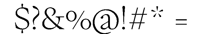 PPWriter Ultralight Font OTHER CHARS