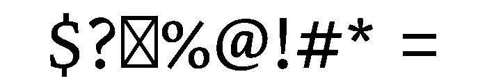 Pravah Regular Font OTHER CHARS