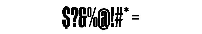 Pressio Stencil Compressed Heavy Font OTHER CHARS
