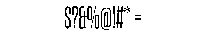 Pressio Stencil Compressed Light Font OTHER CHARS
