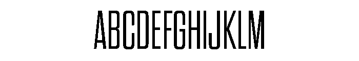 Pressio Stencil Compressed Light Font UPPERCASE