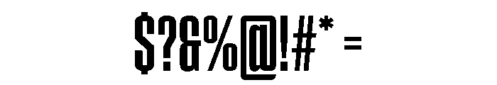 Pressio Stencil Compressed Semibold Font OTHER CHARS