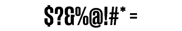 Pressio Stencil Condensed Bold Font OTHER CHARS
