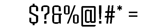 Pressio Stencil Condensed Light Font OTHER CHARS
