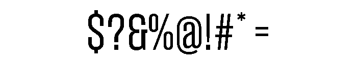 Pressio Stencil Condensed Regular Font OTHER CHARS