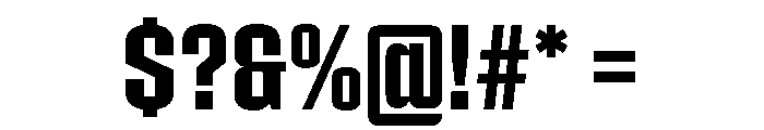 Pressio Stencil Condensed Semibold Font OTHER CHARS