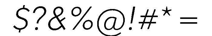 Proxima Nova Condensed Extra Light Italic Font OTHER CHARS