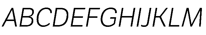 Proxima Nova Condensed Extra Light Italic Font UPPERCASE