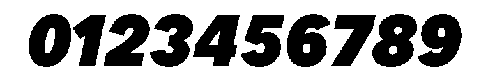 Proxima Nova Condensed Heavy Italic Font OTHER CHARS