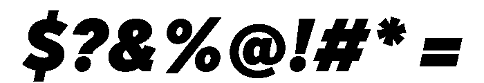 Proxima Nova Condensed Heavy Italic Font OTHER CHARS