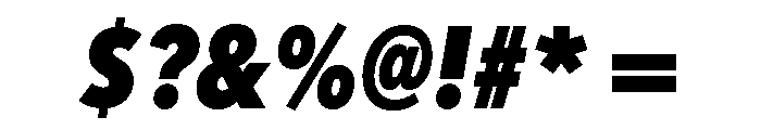 Proxima Nova Extra Condensed Heavy Italic Font OTHER CHARS