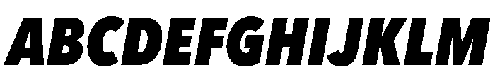 Proxima Nova Extra Condensed Heavy Italic Font UPPERCASE