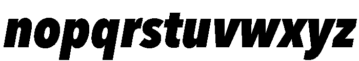 Proxima Nova Extra Condensed Heavy Italic Font LOWERCASE