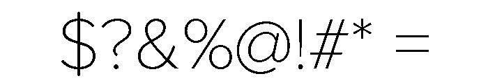 Proxima Nova Thai Looped Thin Font OTHER CHARS