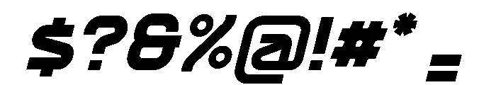Practive Black Oblique Font OTHER CHARS