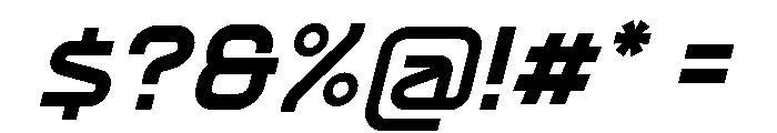 Practive Bold Oblique Font OTHER CHARS
