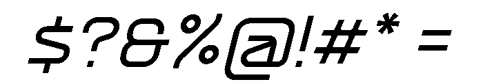 Practive Oblique Font OTHER CHARS