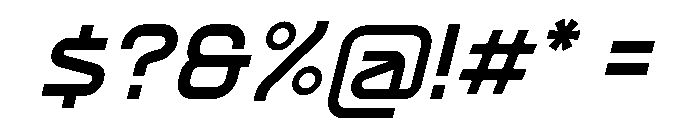 Practive Semibold Oblique Font OTHER CHARS