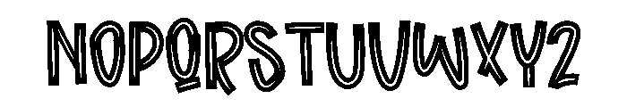 Preppy Aurora Font UPPERCASE
