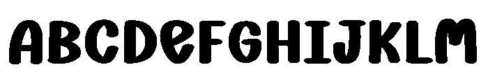 Preppy Bubbly Font UPPERCASE