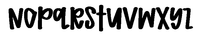 Preppy Chunky Font LOWERCASE