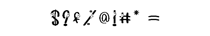 Preppy Spooky Font OTHER CHARS