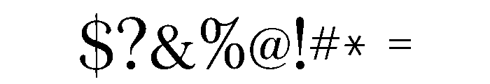 Prestiga Font OTHER CHARS
