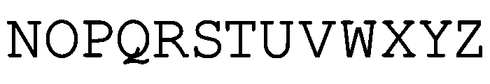 Prestige Typewriter Regular Font UPPERCASE