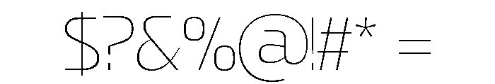 Prestimo Thin Font OTHER CHARS
