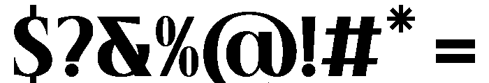 Prestion Condensed Font OTHER CHARS