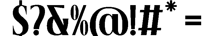 Prestion Ultra Condensed Font OTHER CHARS
