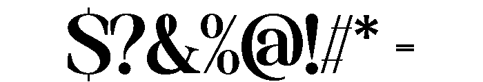 Prestyne Regular Font OTHER CHARS
