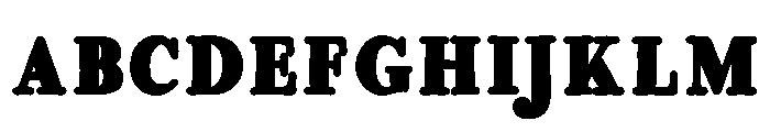 Preta Blackout Font UPPERCASE