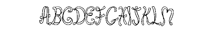 Pretty Ribbon By Squeeb Regular Font UPPERCASE