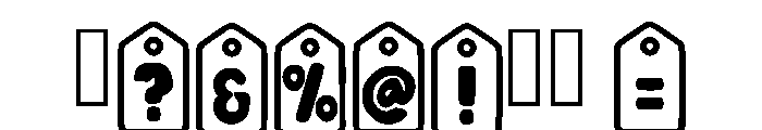 Price Tag Regular Font OTHER CHARS