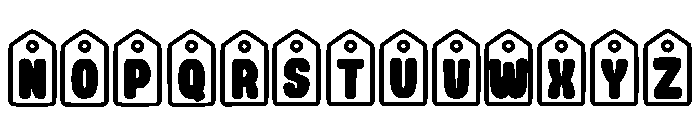 Price Tag Regular Font UPPERCASE