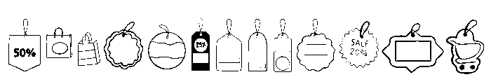 Price Tag Font UPPERCASE