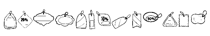 Price Tag Font UPPERCASE