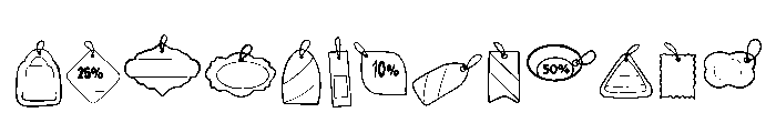 Price Tag Font LOWERCASE