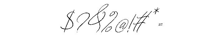 Prigale Slant Regular Font OTHER CHARS