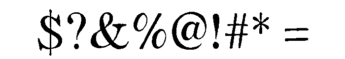 Prime Academy Serif Font OTHER CHARS