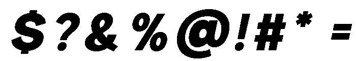 Prime Nordic Black Italic Font OTHER CHARS