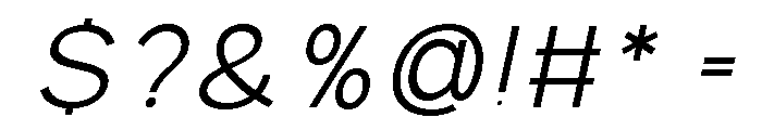 Prime Nordic Extra Light Italic Font OTHER CHARS