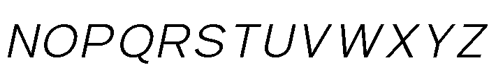 Prime Nordic Extra Light Italic Font UPPERCASE