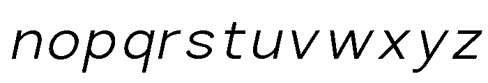 Prime Nordic Extra Light Italic Font LOWERCASE